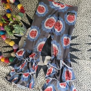 Matilda jane rose design ruffle/flare leggings/pants